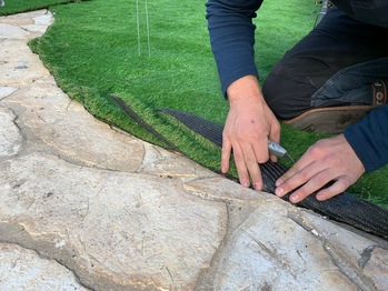 Kunstgras in stadstuin Breda