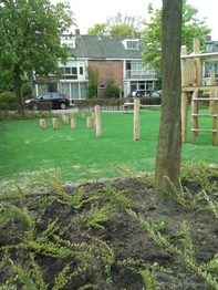 Kunstgras voor speeltuin in Terheijden